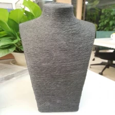 China Handmade Customized size of paper twine necklace display stand for jewelry display and exhibition used in jewelry shop necklace busts neck form manufacturer