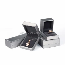 China Handmade luxury leather jewelry box for customized color with good craft manufacturer