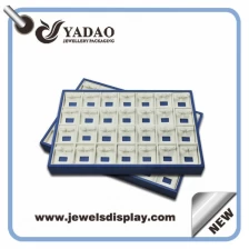 China High quality inside velvet earring display trays and outside is wooden material for jewelry trays from China manufacturer