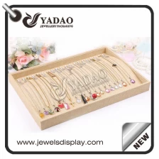 China High quality pendant display tray necklace collection pad covered with great linen customized color and material manufacturer