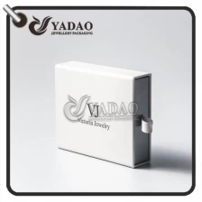 China Caixa pendente de papel em formato de gaveta, com inserção de veludo liso, adequada para colar gargantilha de brincos de alta qualidade. fabricante