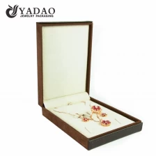 China Large jewelry set box leatherette surface velvet lining inside Chinese manufacturer manufacturer