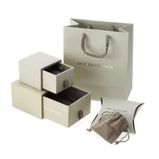 porcelana papel caja de joyas de diseño personalizado de lujo establece empaquetado de la joyería con el logotipo impreso como su petición fabricante