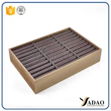 China Luxury custom handmade good quality favorable price mdf+velvet/letherette jewelry display tray  for bangles/bracelet from Yadao manufacturer