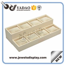 China Luxury jewelry packing supplier, wooden+pu paper watch stands watch trays with pillow  for women and men manufacturer