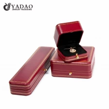 China Luxury plastic box for jewelry packaging wholesale red box with snap closure manufacturer