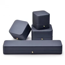 China Luxury ring packaging Round Corner Plastic Box in stock manufacturer