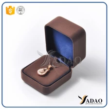 China Luxury romantic delicate stockage comfortable small easy to take  plastic coated with velvet box for pendant packaging manufacturer