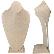 China Necklace Standing Bust Displays,Necklace Jewelry Holder, Linen Pendant Display Stands Jewelry Display Supplier manufacturer