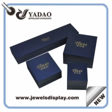 China New Classical & Cheap Plastic Jewelry Boxes with hinges Jewelry Box Covered Leatherette paper Packaging Box Supplier manufacturer