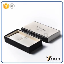 China New arrival high quality leather lid-off  pen/cufflinks multifunctional box with best effect logo printing manufacturer