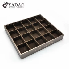 China Nicety adurable experienced workmanship MOQ wholesale with fair best price mdf leather suede jewelry displays trays/tray sets manufacturer