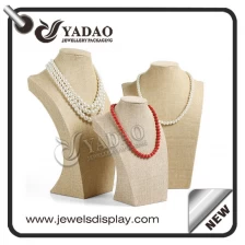 China OEM,ODM available  custom small to large size creamy fabric resin necklace bust made in Yadao manufacturer