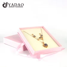 China OEM/ODM paper jewelry set box for displaying and packing ring earring and pendant with factory price. manufacturer