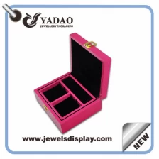China Pink wooden jewelry container boxes,jewelry packing boxes ,jewelry storage boxes for jewelry shop and home decorating wholesale manufacturer
