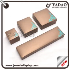 China Plastic box covered cloth thermoprint jewelry box for ring bangle earring pendant storage manufacturer
