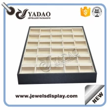 China Popular nice leather cover large earring display tray wholesale with good quality and competitive price manufacturer