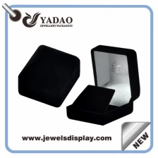 China Promotional small cute black velvet earring boxes ,earring jewelry cases ,earring storage chests for jewelry shop and showcases manufacturer