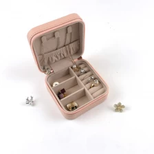 Čína PU kůže Orange Pink New Color šperky Storage Travel Case Snadná přeprava výrobce
