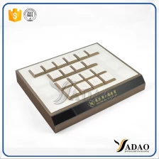 China Simple and economical engagement pu leather wood ring display tray manufacturer