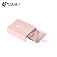 porcelana Pequeña bolsa de microfibra rosada del fabricante de China que empaqueta la caja del cajón de la joyería del papel plástico fabricante