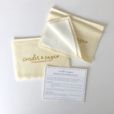 China Suede jewelry silver gold polishing cleaning cloth foldable custom size design manufacturer