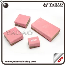 China Sweet designable in color pink jewelry paper box sets for rings,earrings,pendants,bracelet,bangles,watches,necklaces manufacturer