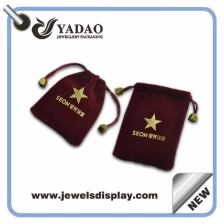 China Saco bolsa de veludo para o pacote de jóias com o seu logotipo da China fabricante