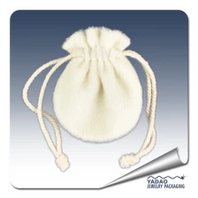 China Branca bolsa de veludo para compras de jóias saco de jóias bolsa com cordão de China fabricante fabricante