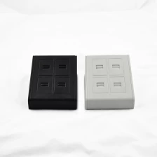 China Wholesale Black/White Pu leather customize design logo shape ring tray Jewelry case display manufacturer