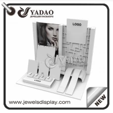 China Wholesale China custom jewellery showcase props for shop and exhibitions exhibitor white acrylic jewelry display manufacturer