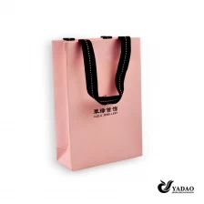 China Atacado saco de compras de embalagens Jewellery rosa com cordão de seda China fornecedor fabricante