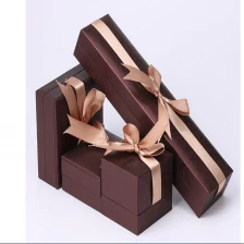 China Wholesale jewelry Packaging Paper Gift Box PU leather Jewelry Packaging Box for Ring Earring Pendant Jewelry Display jewelry boxes manufacturer