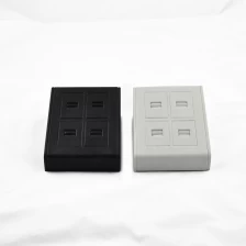 Κίνα Wholesale square Black and White Pu leather custom Logo ring tray Jewelry Display κατασκευαστής
