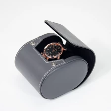 porcelana Caja de embalaje de reloj personalizado yadao en cuero brillante con terciopelo negro en el interior fabricante