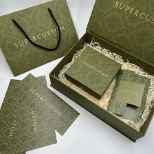 Китай Yadao полный набор зеленой бумажной коробки упаковки с текстурой для роскошных украшений кольца с бриллиантами производителя