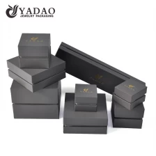 China Yadao custom packaging box velvet inside the gray box jewelry box with separate lid manufacturer