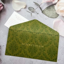 China Yadao customized green envelope with texture to match with some cards fancy paper envelope supplier fabricante