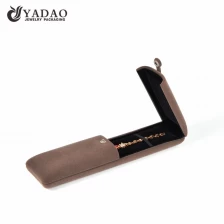 China Yadao low quantity plastic box jewelry packaging box colorful velvet coated inside and outside with button on the top manufacturer