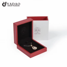 China Yadao luxury jewelry box red color plastic box with sleeve outside in two different colors finished manufacturer