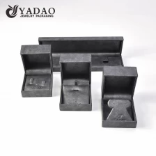 China Yadao luxury pu leather box in full wrapped jewelry packaging box with logo plate manufacturer