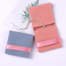 China Yadao most popular bag velvet double pockets pouch jewelry packed bag with ribbon closure manufacturer
