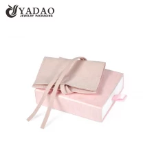 China Yadao pink mini packaging pouch for jewelry and box custom logo and color manufacturer