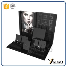 China black matt acrylic jewelry display window display jewelry showcase jewelry counter display set acrylic display matt acrylic finish manufacturer