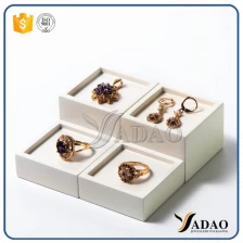 Κίνα Η προσαρμοσμένη πολυτελής εμφάνιση είχε κατασκευαστεί από εύκαμπτο μικρό MDF με επένδυση από δέρμα δερμάτινες θήκες για δαχτυλίδι / σκουλαρίκι από Yadao κατασκευαστής