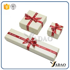 China customize jewellery packaging box paper finish jewelry paper box taking seperated lid with bowknot manufacturer