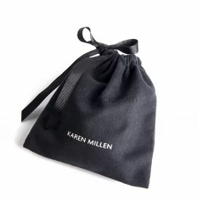 Chine Personnalisez le sac de poche en daim de luxe Bijoux Bijoux Sac Cadeau Emballage Sac Crowstring Pochette Sac fabricant