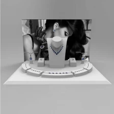 China elegant jewelry window display design wooden jewelry display jewelry shop counter display set customize finish 2016 new design manufacturer