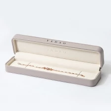 China elegant plastic jewelry packaging box pu leather bracelet box gift box stitching lid  manufacturer