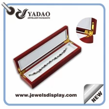 Cina moda di lusso logo antica usanza MDF stampata contenitori di monili decorativi in ​​legno di visualizzazione gioielli scatola all'ingrosso produttore